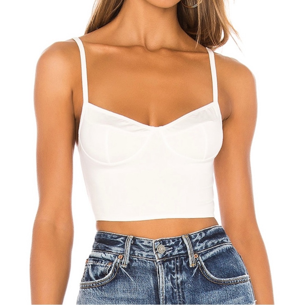 Gutless solid bustier crop top